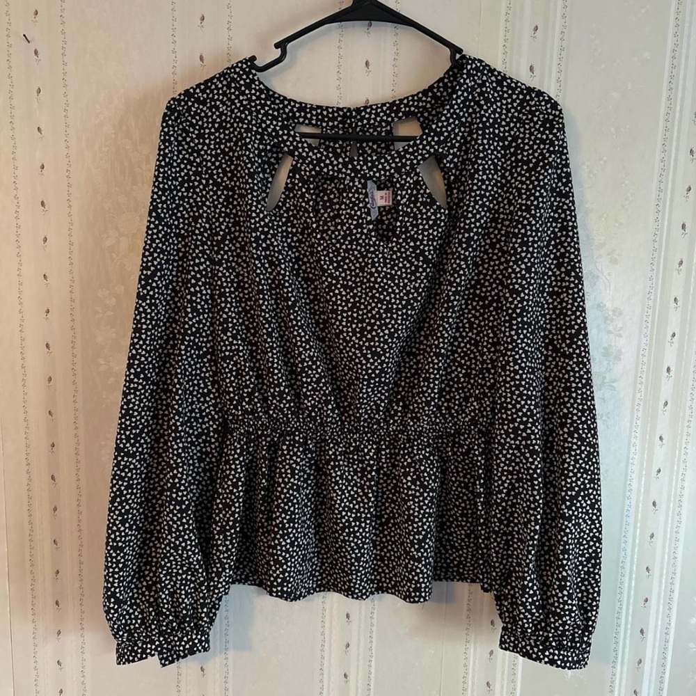 Black and White Blouse